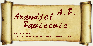 Aranđel Pavičević vizit kartica